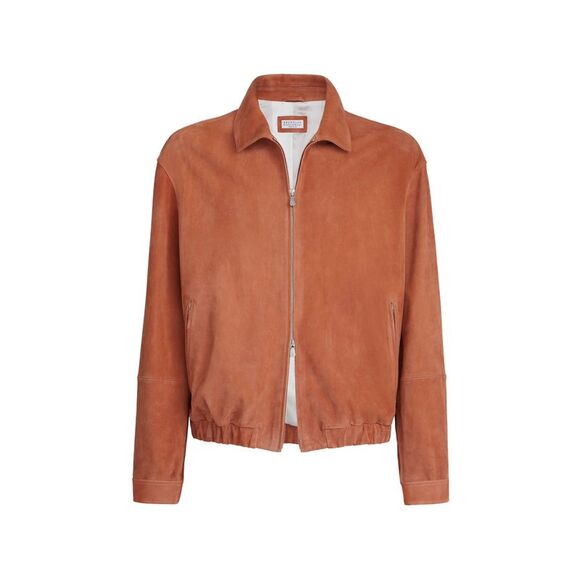 Brunello Cucinelli Orange Jackets - Leather Jackets Men